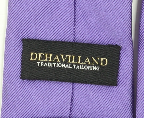 Mens Dehavilland Purple  100% Silk  Tie