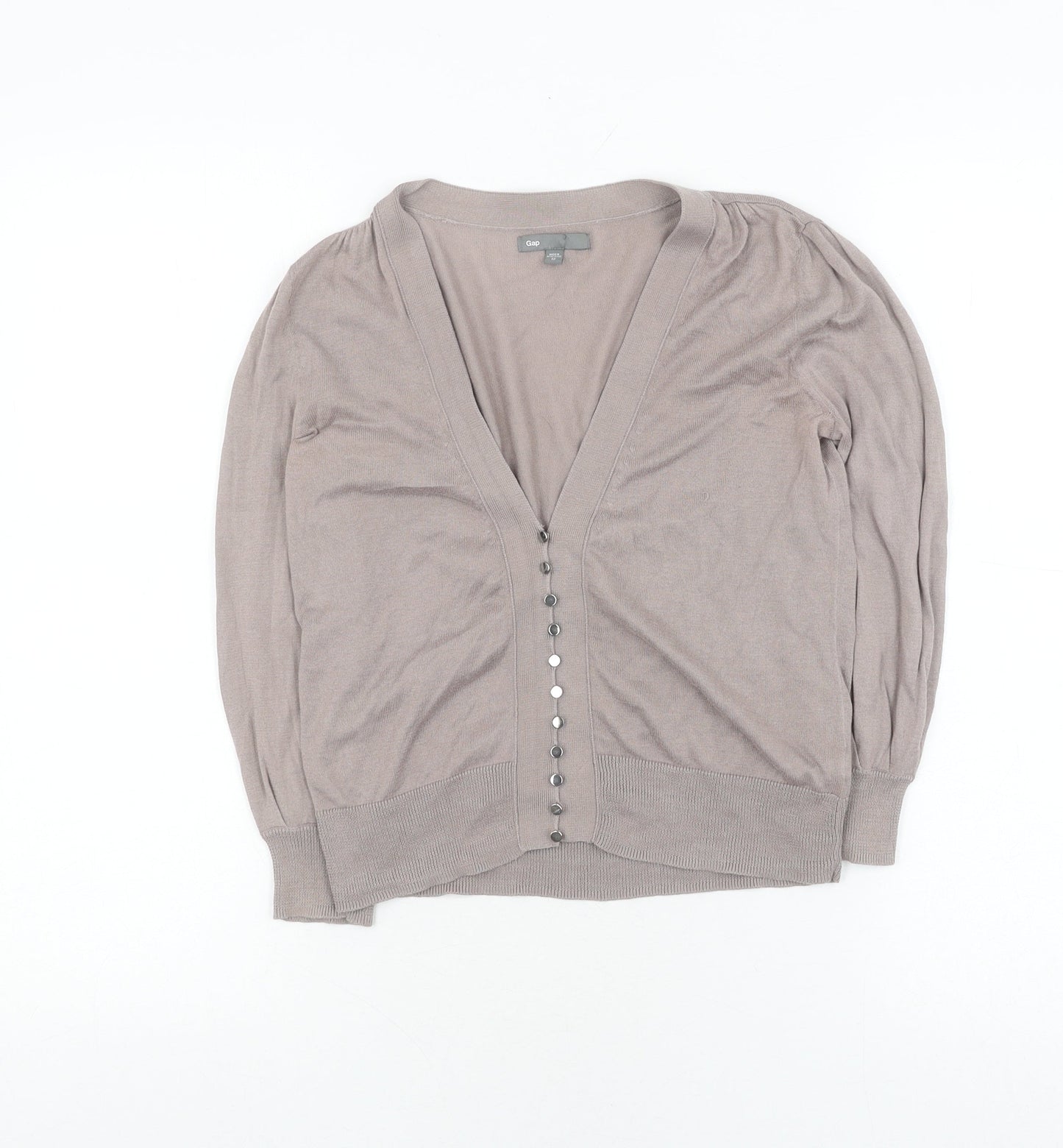 Gap Women's Grey XS Cardigan V-Neck Cotton Knit