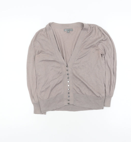 Gap Women's Grey XS Cardigan V-Neck Cotton Knit