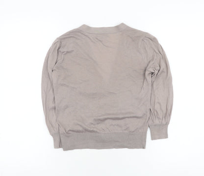 Gap Women's Grey XS Cardigan V-Neck Cotton Knit