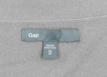 Gap Women's Grey XS Cardigan V-Neck Cotton Knit