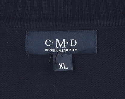 Womens UK Size XL CMD Black Cardigan Jumper