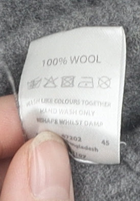 Avenue Grey Wool V-Neck Sleeveless Tank L