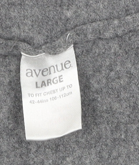 Avenue Grey Wool V-Neck Sleeveless Tank L