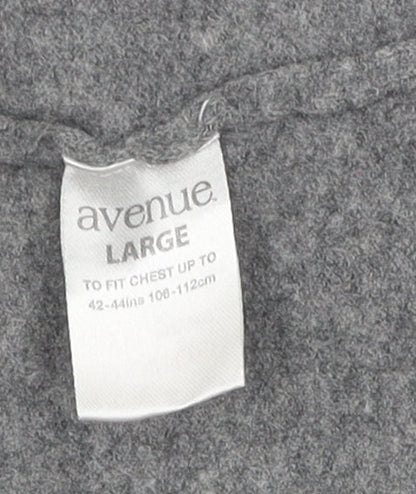 Avenue Grey Wool V-Neck Sleeveless Tank L