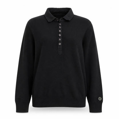 Womens UK Size S Diesel Black Henley Jumper