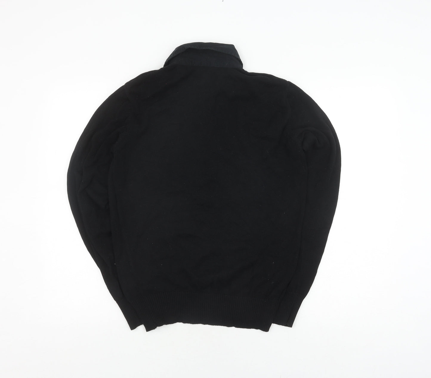 Diesel Women's Black Cotton Henley Jumper, Size S