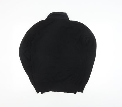 Diesel Women's Black Cotton Henley Jumper, Size S