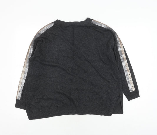 Womens UK Size S Mint Velvet Grey Pullover Jumper