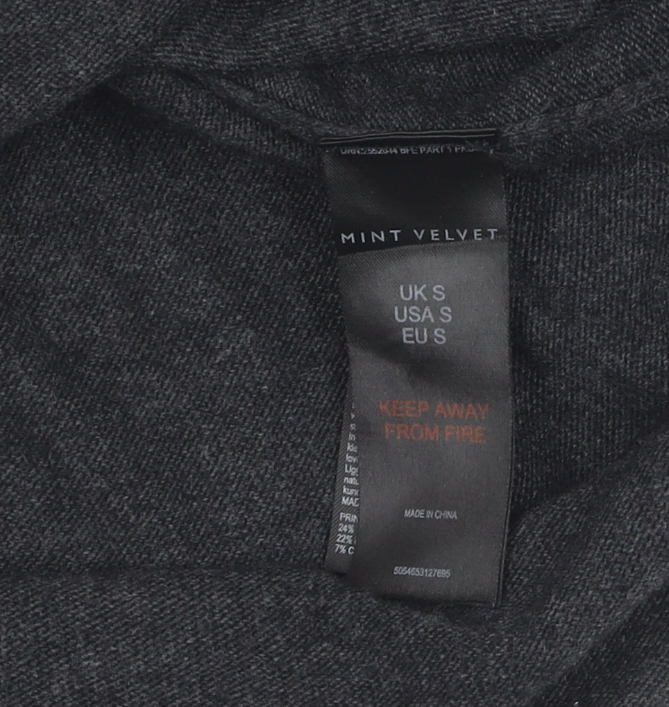 Womens UK Size S Mint Velvet Grey Pullover Jumper