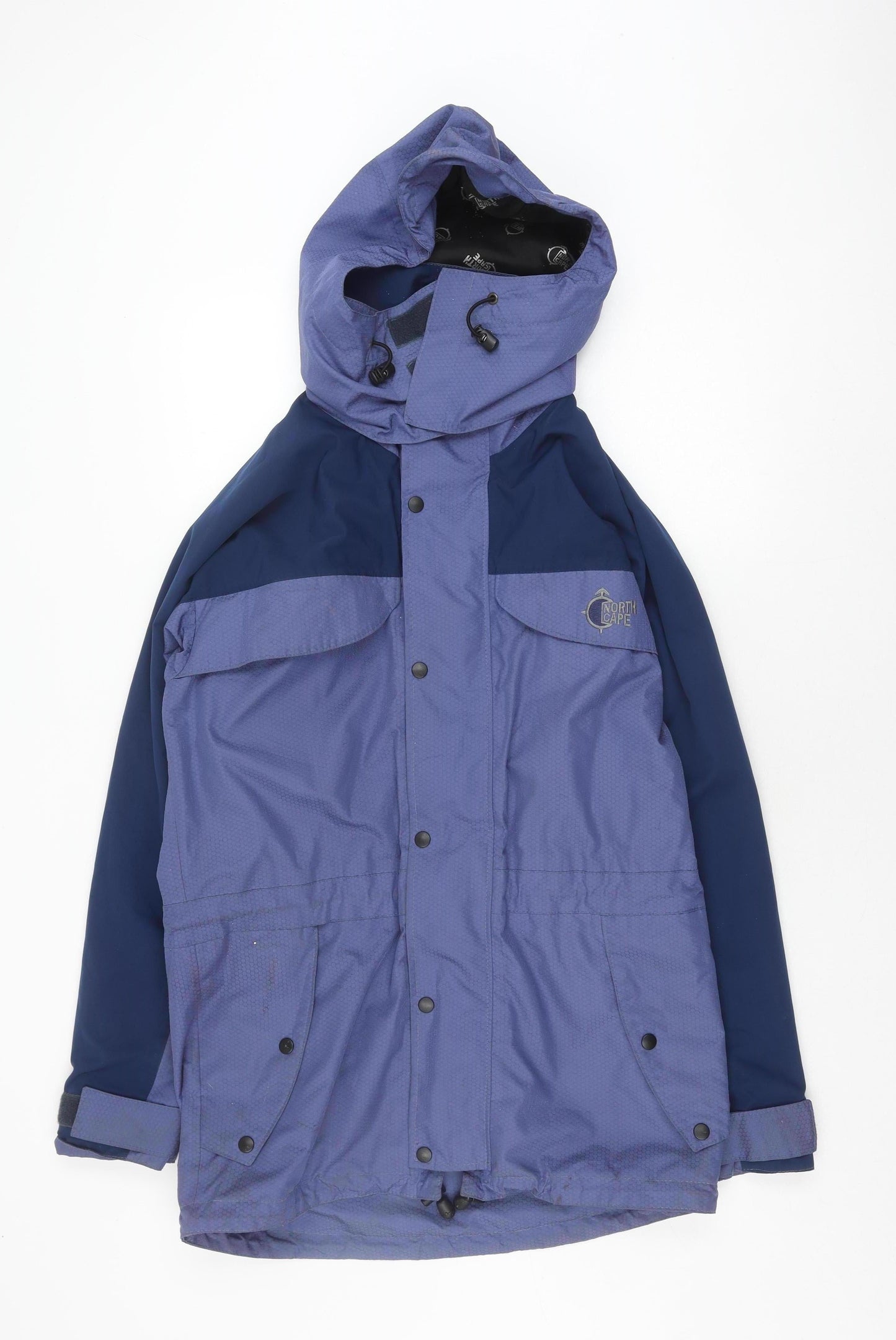 North Cape Women's Blue Hooded Anorak Jacket, Size S