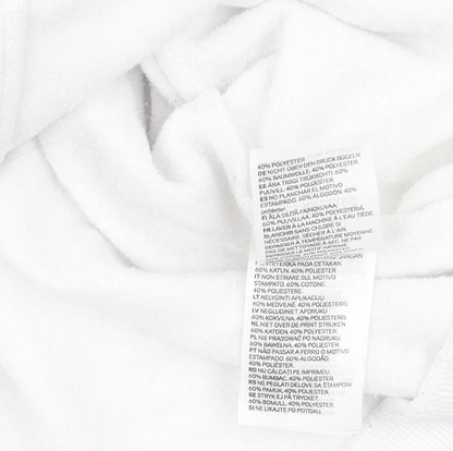 H&M Pepsi Women's White Full Zip Logo Sweatshirt L