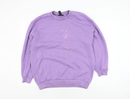 Adidas Women's Purple Pullover Sweatshirt - Size S