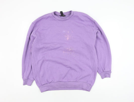 Adidas Women's Purple Pullover Sweatshirt - Size S