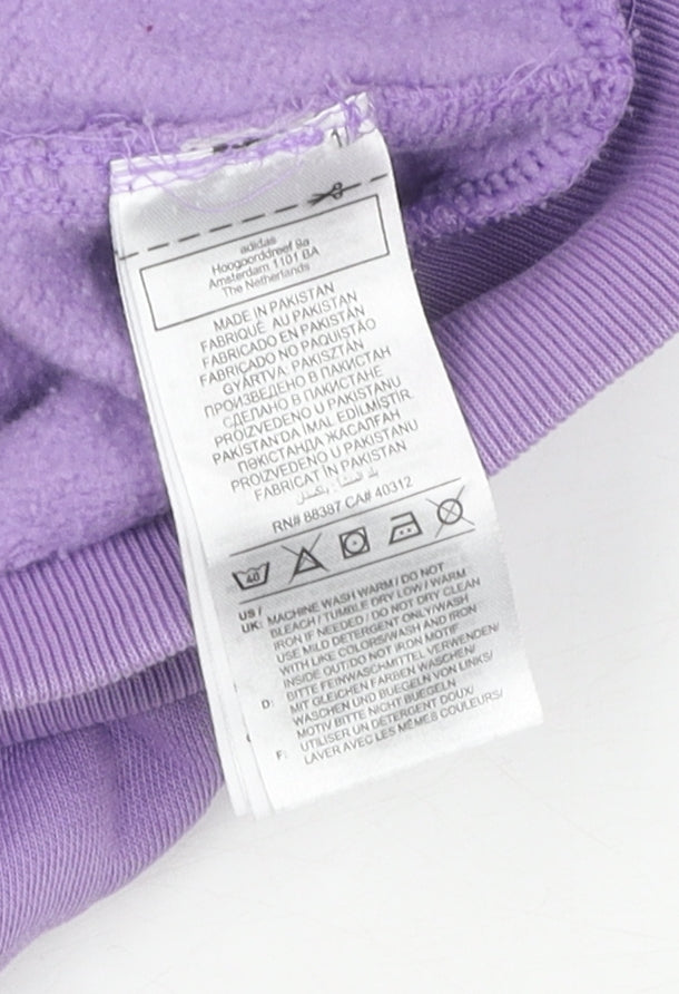 Adidas Women's Purple Pullover Sweatshirt - Size S