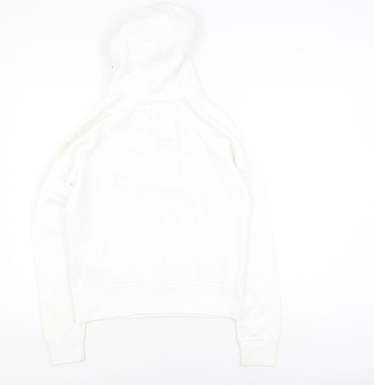 Abercrombie & Fitch White Pullover Hoodie, Large