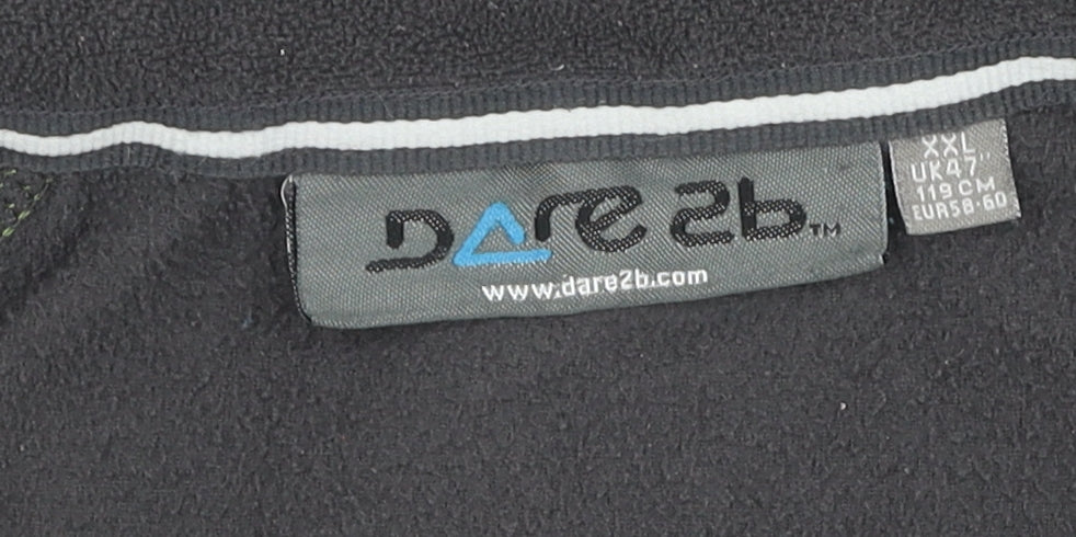 Mens UK Size 2XL Dare 2B Black 1/4 Zip Sweatshirt