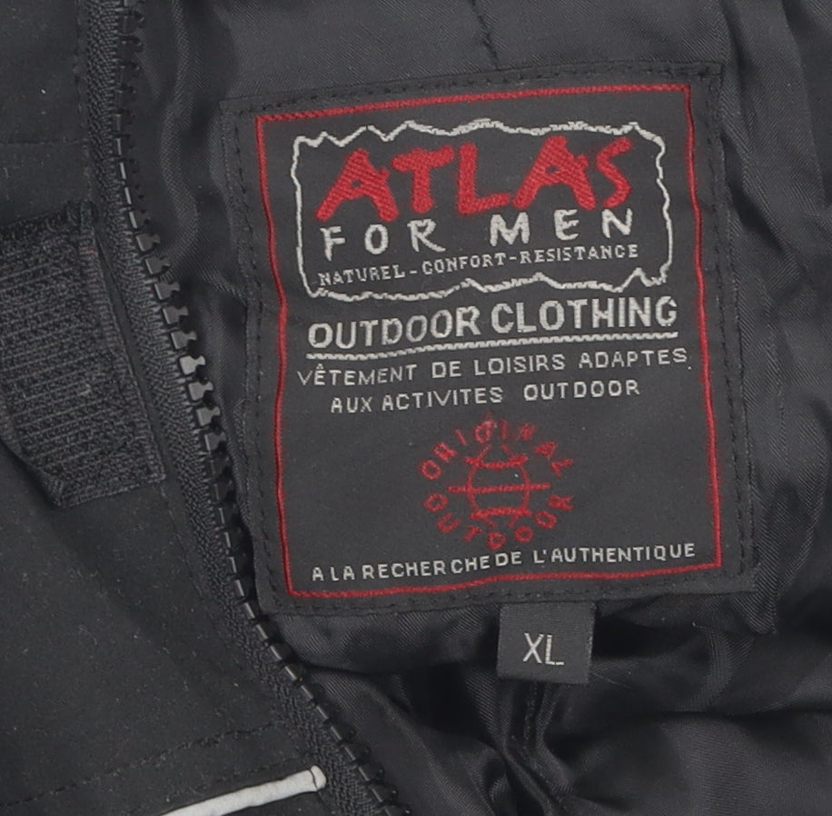 Atlas for Men Black XL Men's Jacket, Zip Closure, Regular Fit