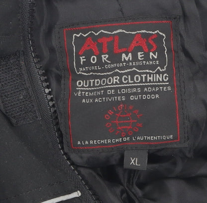 Atlas for Men Black XL Men's Jacket, Zip Closure, Regular Fit