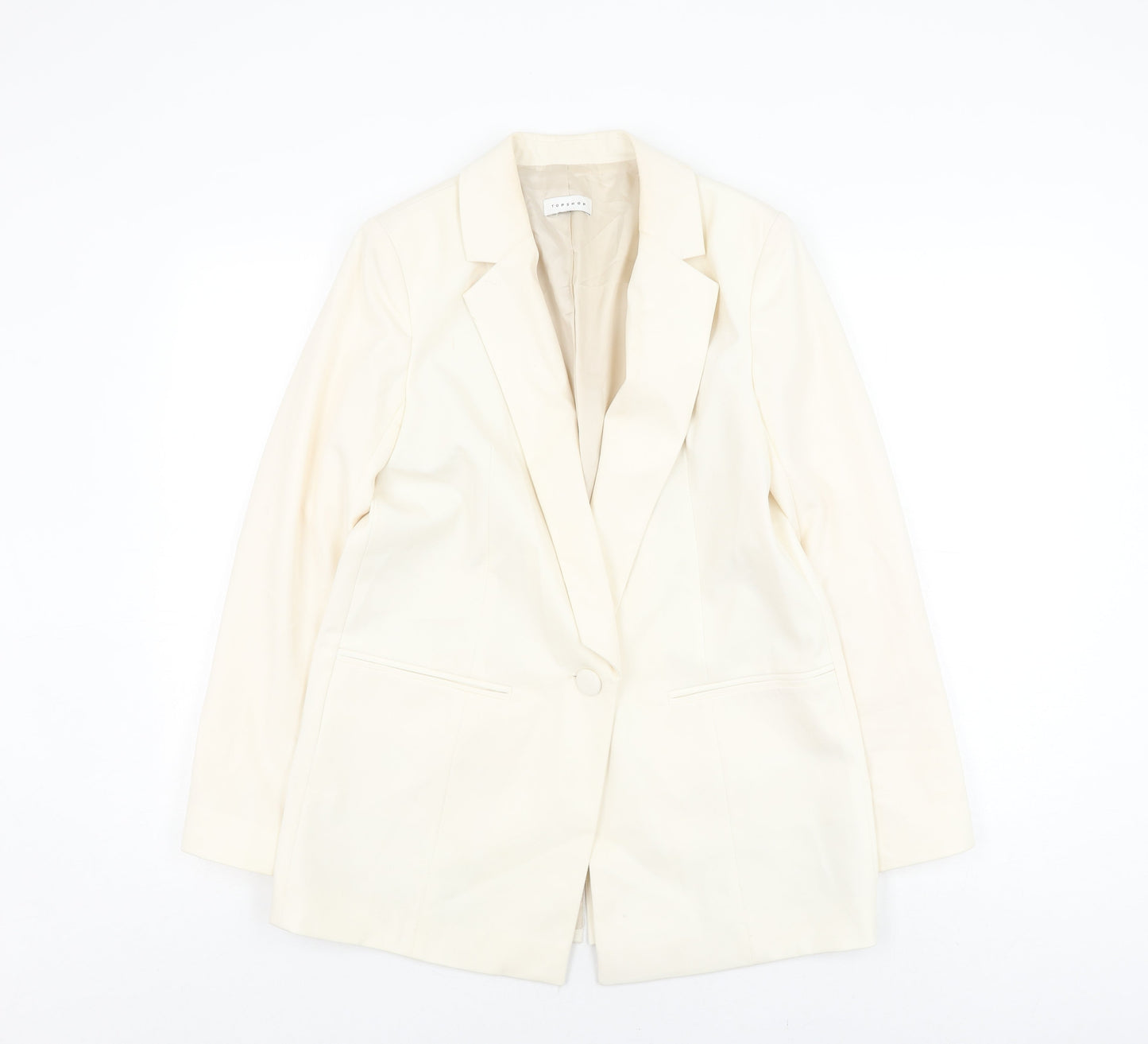 Topshop Women’s Ivory Trouser Suit Blazer Size 10