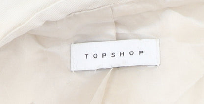 Topshop Women’s Ivory Trouser Suit Blazer Size 10