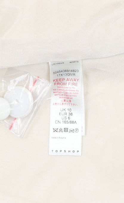 Topshop Women’s Ivory Trouser Suit Blazer Size 10