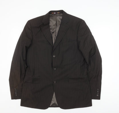 Mens UK Size 40 River Island Regular Brown Suit Jacket
