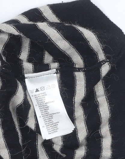 H&M Women's Black Striped Jumper Dress XS