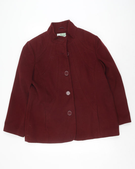 Womens UK Size 18 Northmoor Red Overcoat