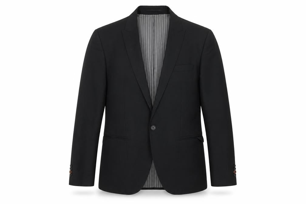 Mens UK Size 40 River Island Regular Black Suit Jacket