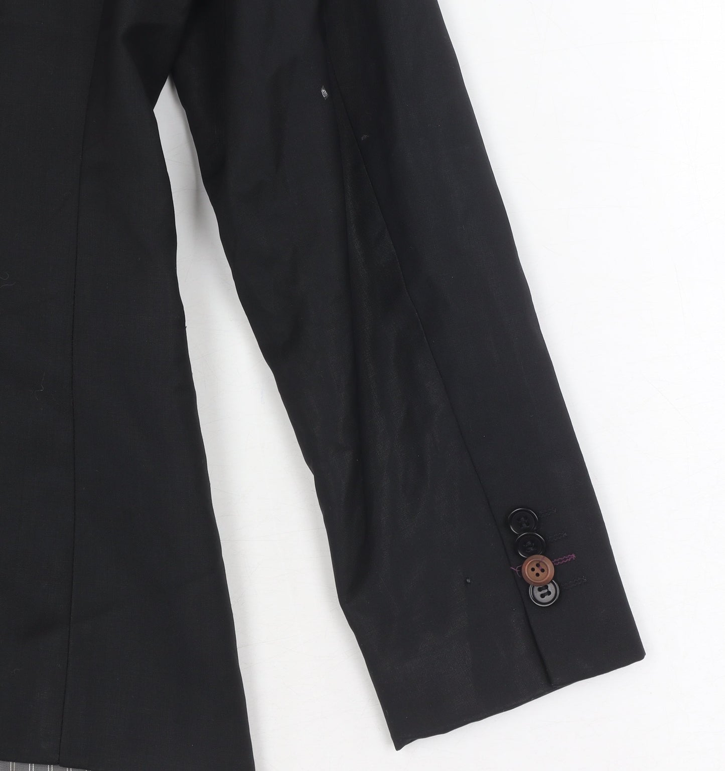 Mens UK Size 40 River Island Regular Black Suit Jacket