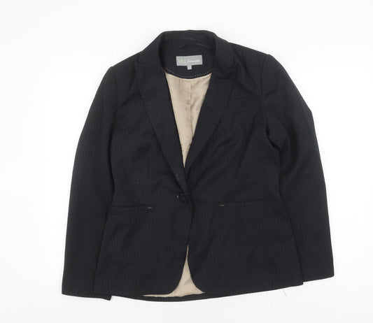 Marks and Spencer Women's Black Pinstripe Blazer Size 12