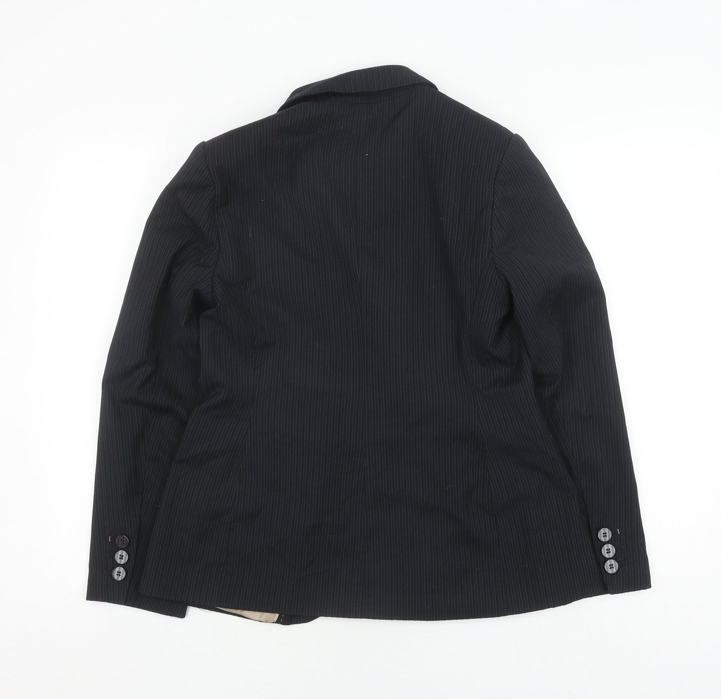 Marks and Spencer Women's Black Pinstripe Blazer Size 12