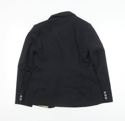 Marks and Spencer Women's Black Pinstripe Blazer Size 12