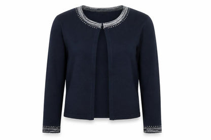 Womens UK Size 10 M&Co Blue Cardigan Jumper