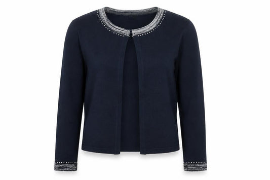 Womens UK Size 10 M&Co Blue Cardigan Jumper