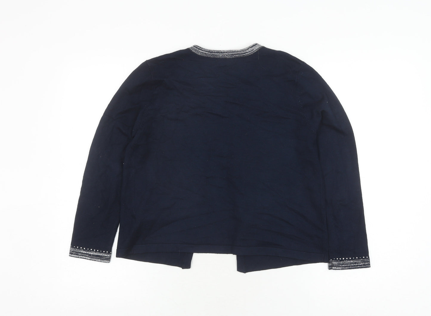 Womens UK Size 10 M&Co Blue Cardigan Jumper