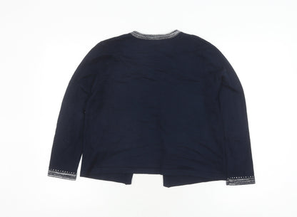 Womens UK Size 10 M&Co Blue Cardigan Jumper