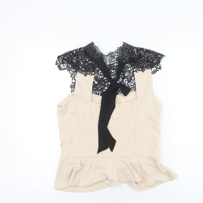 Womens UK Size 14 Lipsy Beige  Blouse