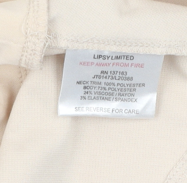 Womens UK Size 14 Lipsy Beige  Blouse