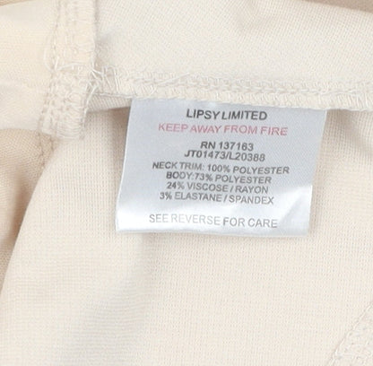 Womens UK Size 14 Lipsy Beige  Blouse