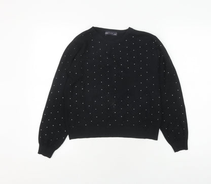 Womens UK Size M Marks and Spencer Black Pullover Jumper