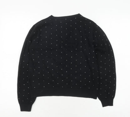 Womens UK Size M Marks and Spencer Black Pullover Jumper