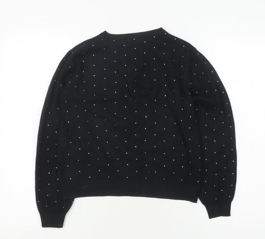 Womens UK Size M Marks and Spencer Black Pullover Jumper