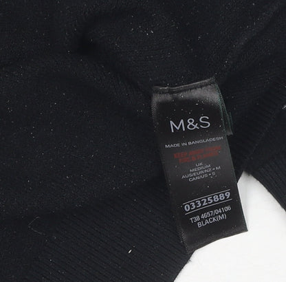 Womens UK Size M Marks and Spencer Black Pullover Jumper