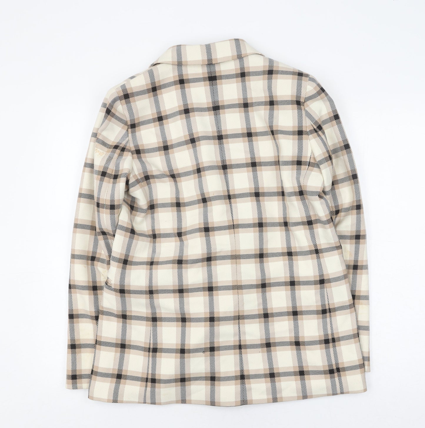 H&M Women's Multicoloured Plaid Blazer Size 12, Lined