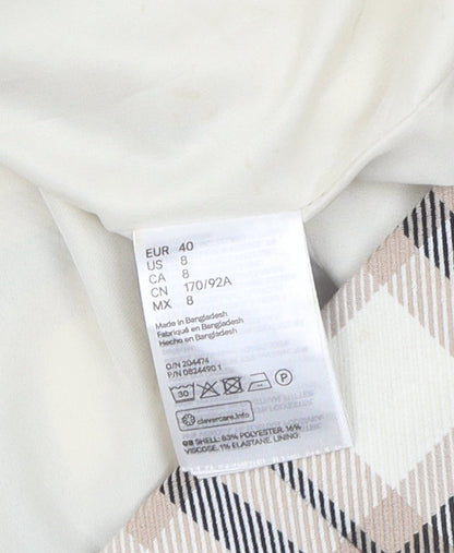 H&M Women's Multicoloured Plaid Blazer Size 12, Lined