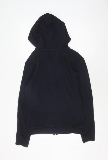 Zara Black Full Zip Hoodie, Unisex M, Hooded Casual Wear