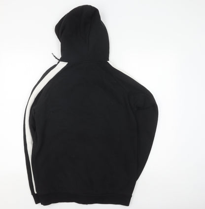 Mens UK Size M boohooMAN Black Full Zip Hoodie