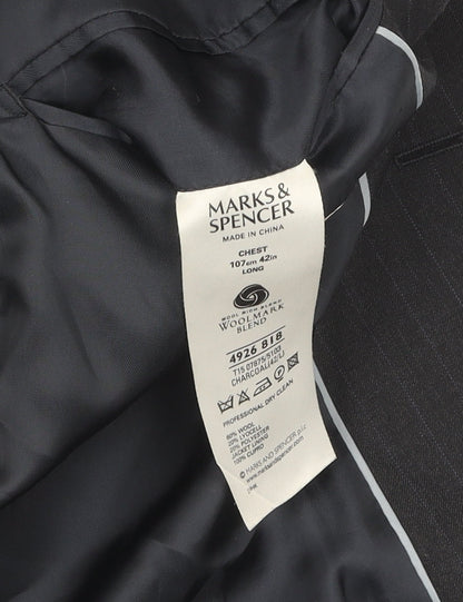 Mens UK Size 42 Marks and Spencer Regular Black Suit Jacket